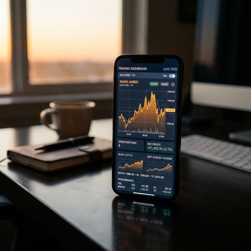 Tableau de bord de la plateforme de trading crypto IA Influere Investigations